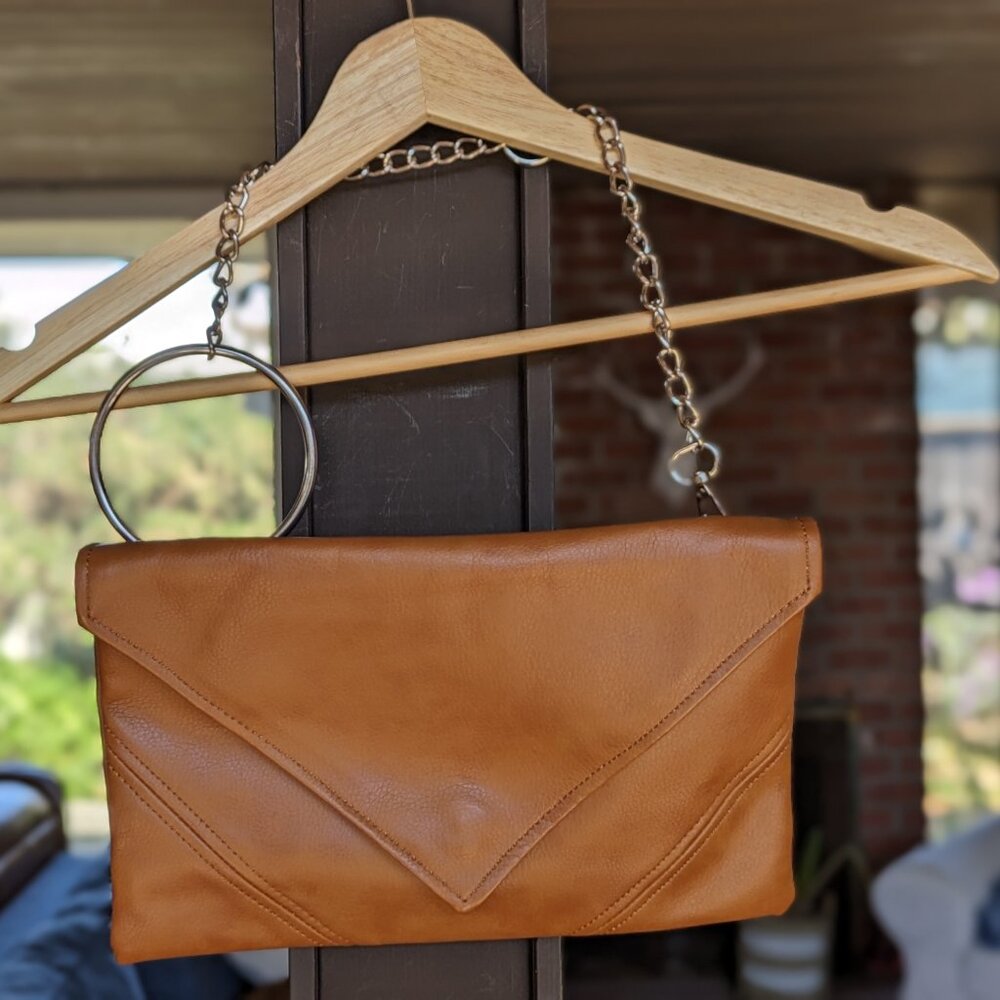Tan Clutch